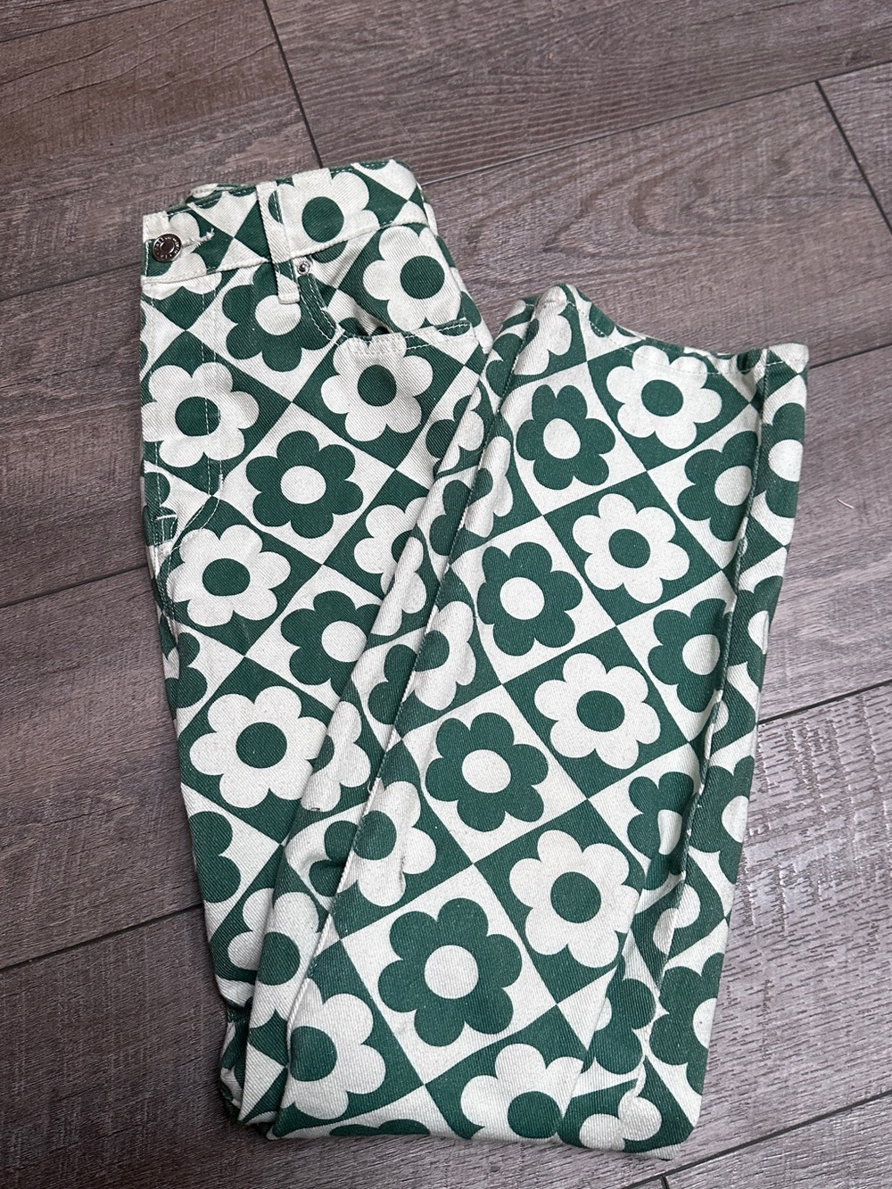 PACSUN Green Floral Print Bottoms